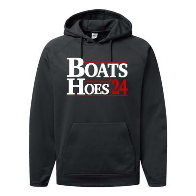 Boats And Hoes 2024 Election Funny Performance Fleece Hoodie