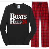 Boats And Hoes 2024 Election Funny Long Sleeve Pajama Set