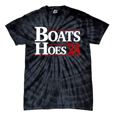 Boats And Hoes 2024 Election Funny Tie-Dye T-Shirt