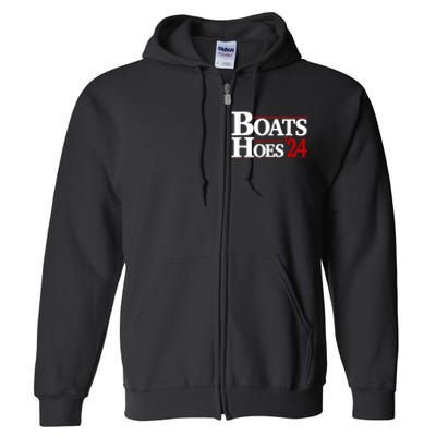 Boats And Hoes 2024 Election Funny Full Zip Hoodie