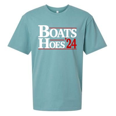 Boats And Hoes 2024 Election Funny Sueded Cloud Jersey T-Shirt