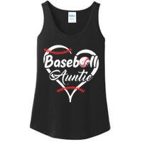 Baseball Aunt Heart Proud Baseball Auntie Ladies Essential Tank