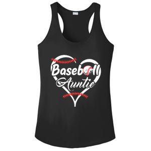 Baseball Aunt Heart Proud Baseball Auntie Ladies PosiCharge Competitor Racerback Tank