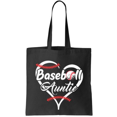 Baseball Aunt Heart Proud Baseball Auntie Bag