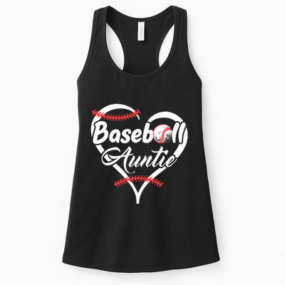 Baseball Aunt Heart Proud Baseball Auntie Womens Tank Top