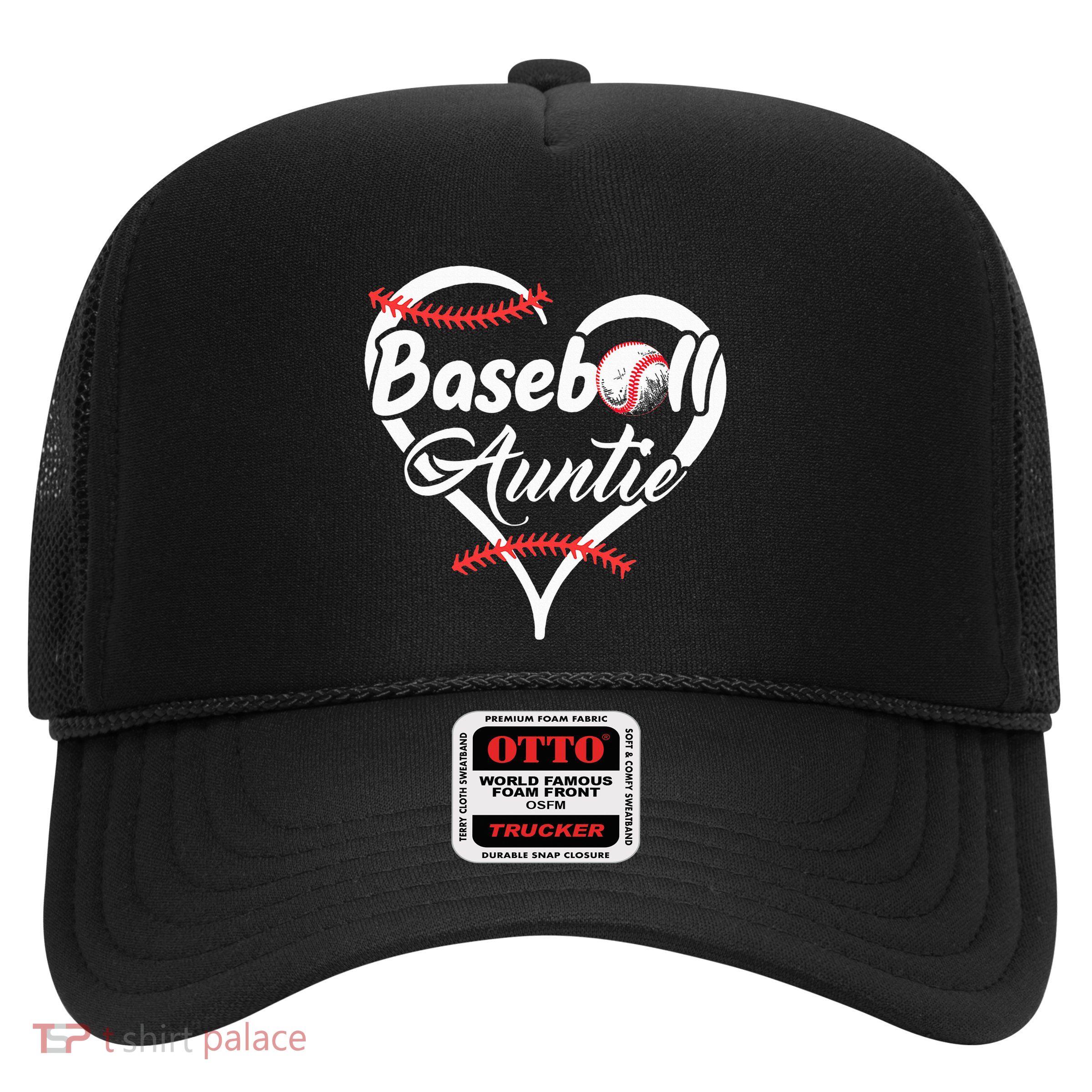 Baseball Aunt Heart Proud Baseball Auntie Trucker Hat