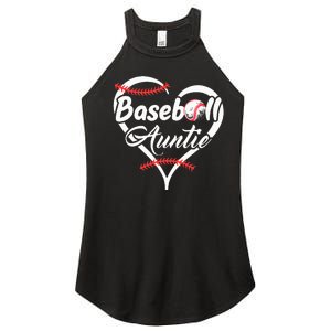 Baseball Aunt Heart Proud Baseball Auntie Women's Perfect Tri Rocker Tank