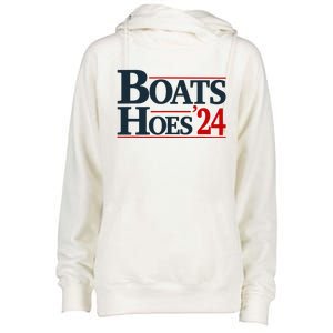 Boats and Hoes 2024 Election Funny Womens Funnel Neck Pullover Hood