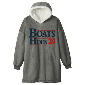 Boats and Hoes 2024 Election Funny Hooded Wearable Blanket