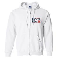 Boats and Hoes 2024 Election Funny Full Zip Hoodie