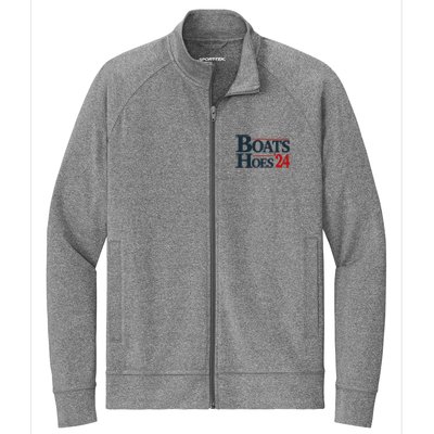 Boats and Hoes 2024 Election Funny Stretch Full-Zip Cadet Jacket