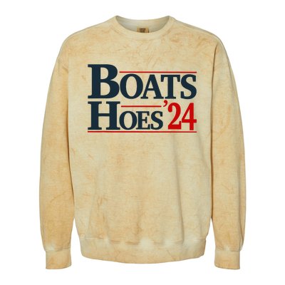 Boats and Hoes 2024 Election Funny Colorblast Crewneck Sweatshirt