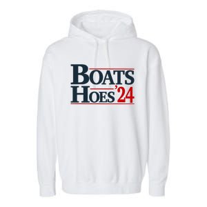 Boats and Hoes 2024 Election Funny Garment-Dyed Fleece Hoodie