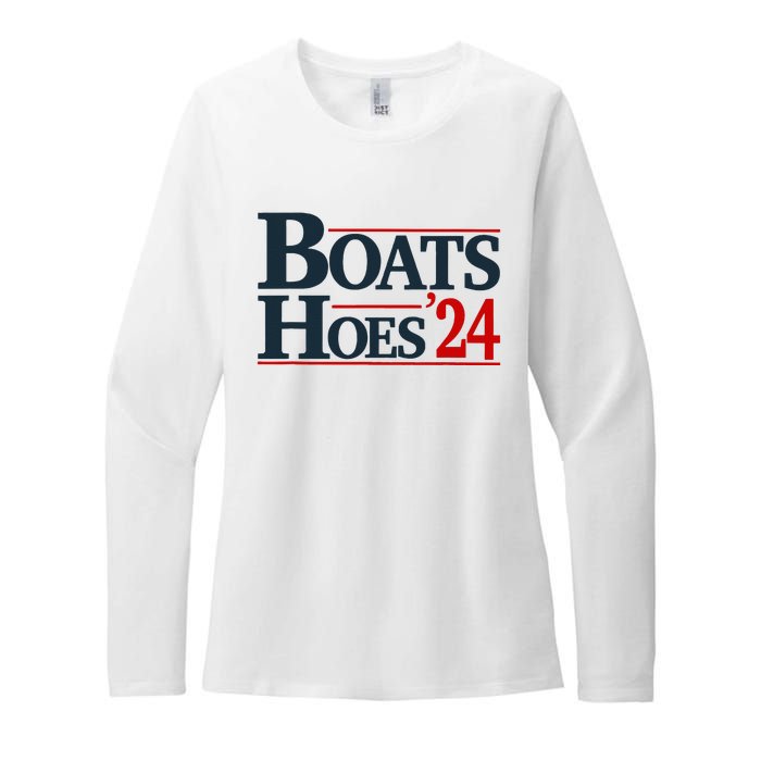 Boats and Hoes 2024 Election Funny Womens CVC Long Sleeve Shirt