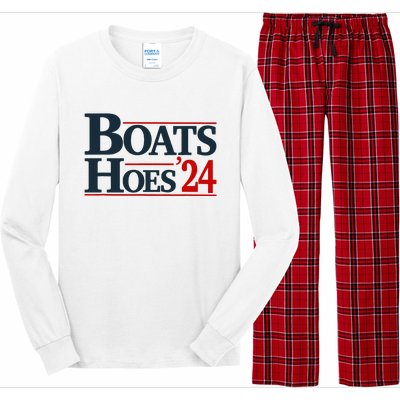 Boats and Hoes 2024 Election Funny Long Sleeve Pajama Set