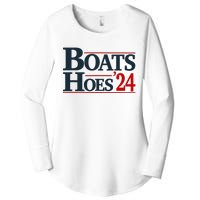 Boats and Hoes 2024 Election Funny Women's Perfect Tri Tunic Long Sleeve Shirt