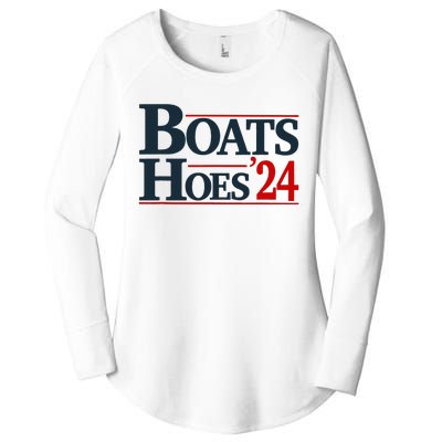 Boats and Hoes 2024 Election Funny Women's Perfect Tri Tunic Long Sleeve Shirt