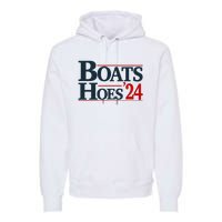 Boats and Hoes 2024 Election Funny Premium Hoodie