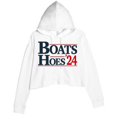 Boats and Hoes 2024 Election Funny Crop Fleece Hoodie