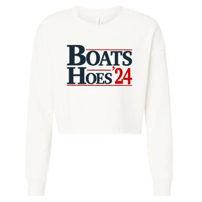 Boats and Hoes 2024 Election Funny Cropped Pullover Crew