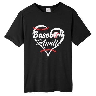 Baseball Aunt Heart Proud Baseball Auntie Tall Fusion ChromaSoft Performance T-Shirt