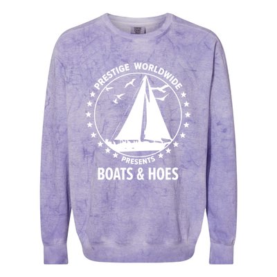 Boats And Hoes Step Brothers Gift Colorblast Crewneck Sweatshirt