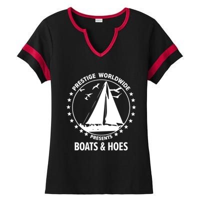 Boats And Hoes Step Brothers Gift Ladies Halftime Notch Neck Tee