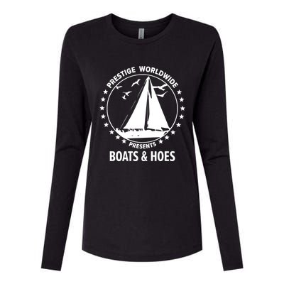 Boats And Hoes Step Brothers Gift Womens Cotton Relaxed Long Sleeve T-Shirt