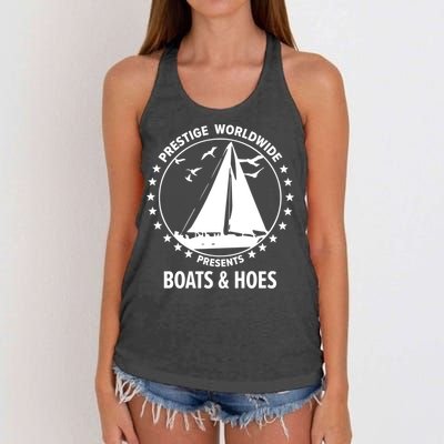 Boats And Hoes Step Brothers Gift Women's Knotted Racerback Tank