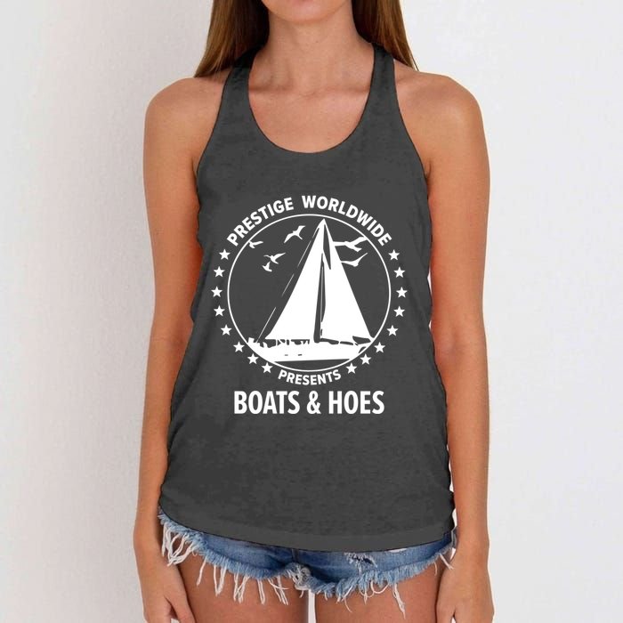 Boats And Hoes Step Brothers Gift Women's Knotted Racerback Tank