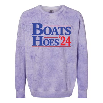 Boats And Hoes 2024 Election Day Colorblast Crewneck Sweatshirt