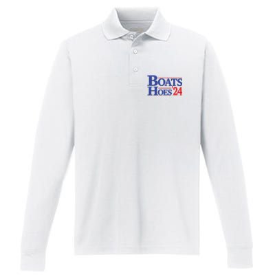 Boats And Hoes 2024 Election Day Performance Long Sleeve Polo