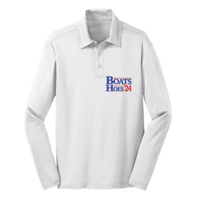 Boats And Hoes 2024 Election Day Silk Touch Performance Long Sleeve Polo