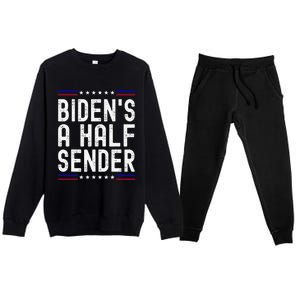 Biden’s A Half Sender Send funny saying Premium Crewneck Sweatsuit Set