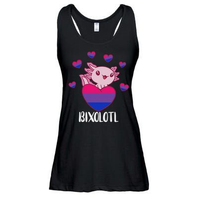Bisexual Axolotl Heart Bisexuality Bi Bisexual Flag LGBTQ Ladies Essential Flowy Tank