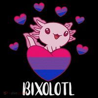 Bisexual Axolotl Heart Bisexuality Bi Bisexual Flag LGBTQ Cooling Performance Long Sleeve Crew