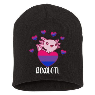 Bisexual Axolotl Heart Bisexuality Bi Bisexual Flag LGBTQ Short Acrylic Beanie