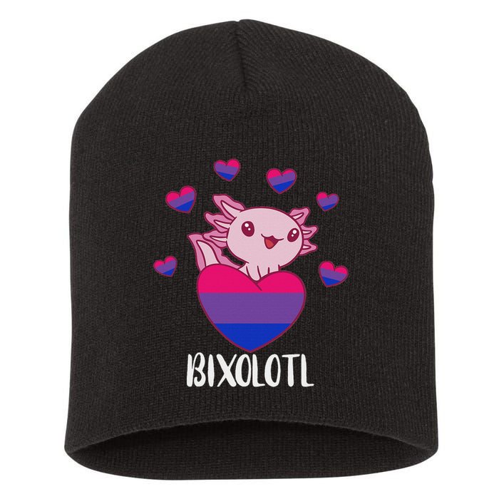Bisexual Axolotl Heart Bisexuality Bi Bisexual Flag LGBTQ Short Acrylic Beanie