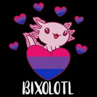 Bisexual Axolotl Heart Bisexuality Bi Bisexual Flag LGBTQ Short Acrylic Beanie