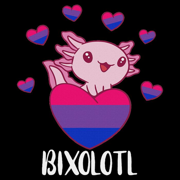 Bisexual Axolotl Heart Bisexuality Bi Bisexual Flag LGBTQ Short Acrylic Beanie