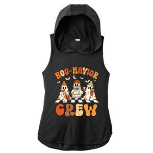 Behavior Analyst Halloween Aba Cute Ghost Boohavior Crew Ladies PosiCharge Tri-Blend Wicking Draft Hoodie Tank