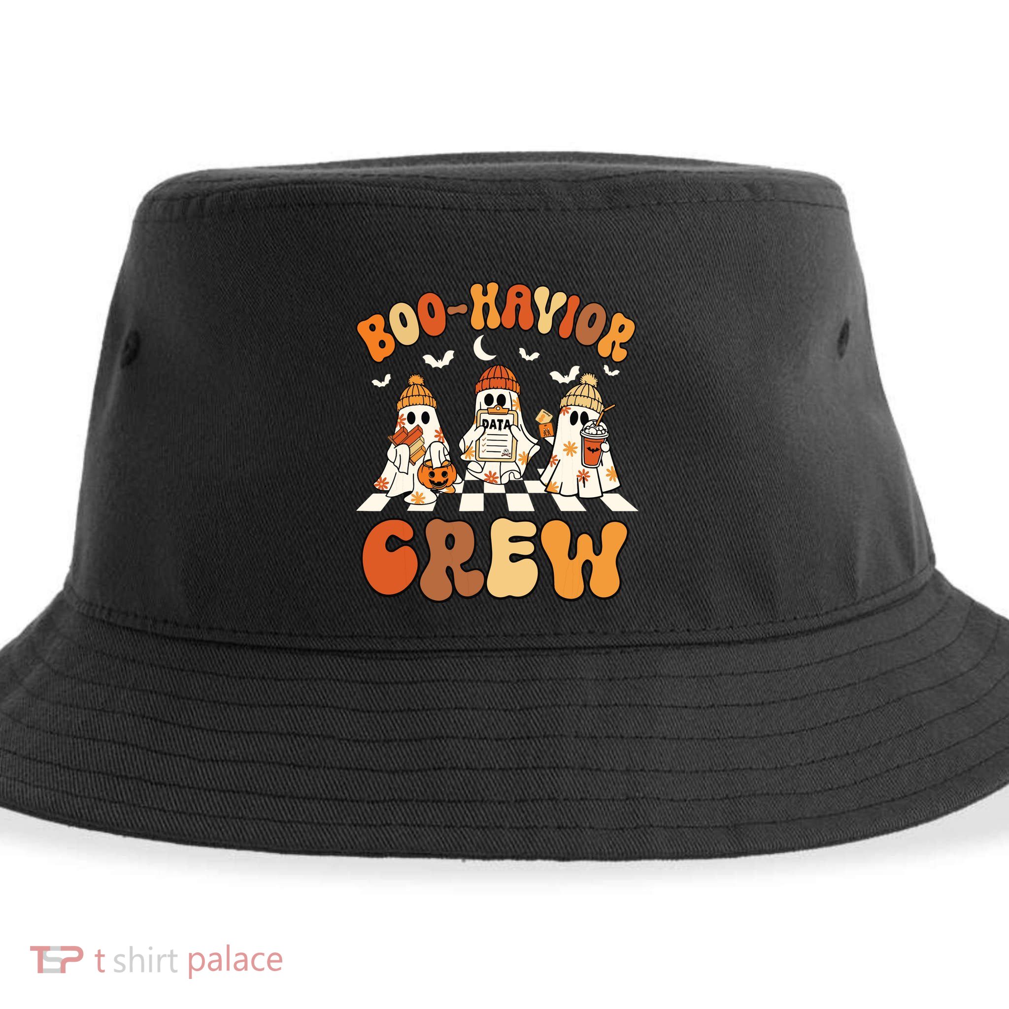 Behavior Analyst Halloween Aba Cute Ghost Boohavior Crew Sustainable Bucket Hat