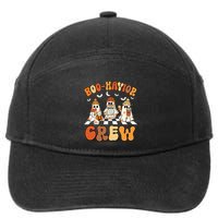 Behavior Analyst Halloween Aba Cute Ghost Boohavior Crew 7-Panel Snapback Hat