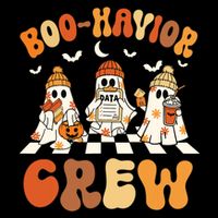 Behavior Analyst Halloween Aba Cute Ghost Boohavior Crew Drawstring Bag