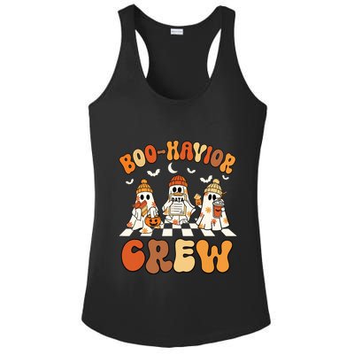 Behavior Analyst Halloween Aba Cute Ghost Boohavior Crew Ladies PosiCharge Competitor Racerback Tank