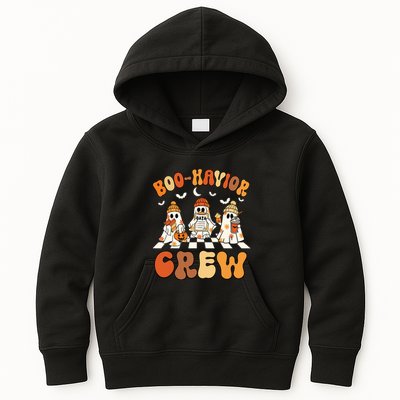 Behavior Analyst Halloween Aba Cute Ghost Boohavior Crew Kids Hoodie