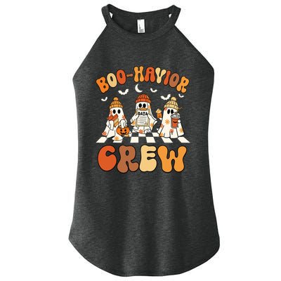 Behavior Analyst Halloween Aba Cute Ghost Boohavior Crew Women's Perfect Tri Rocker Tank
