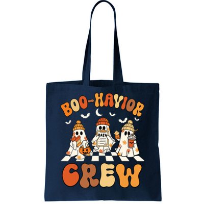 Behavior Analyst Halloween Aba Cute Ghost Boohavior Crew Tote Bag