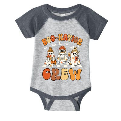 Behavior Analyst Halloween Aba Cute Ghost Boohavior Crew Infant Baby Jersey Bodysuit