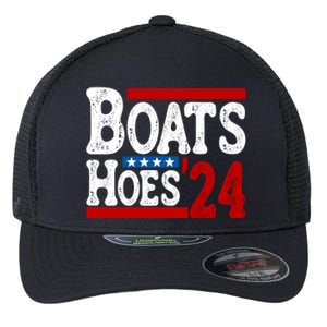 Boats And Hoes 2024 Gift Election Funny 2024 Election Humor Gift Flexfit Unipanel Trucker Cap